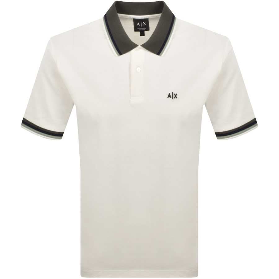 Image number 1 for Armani Exchange Polo T Shirt Cream