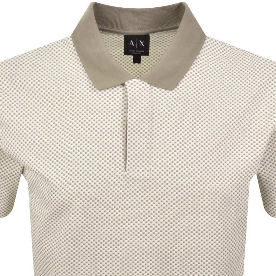 Image number 2 for Armani Exchange Patterned Polo T Shirt White