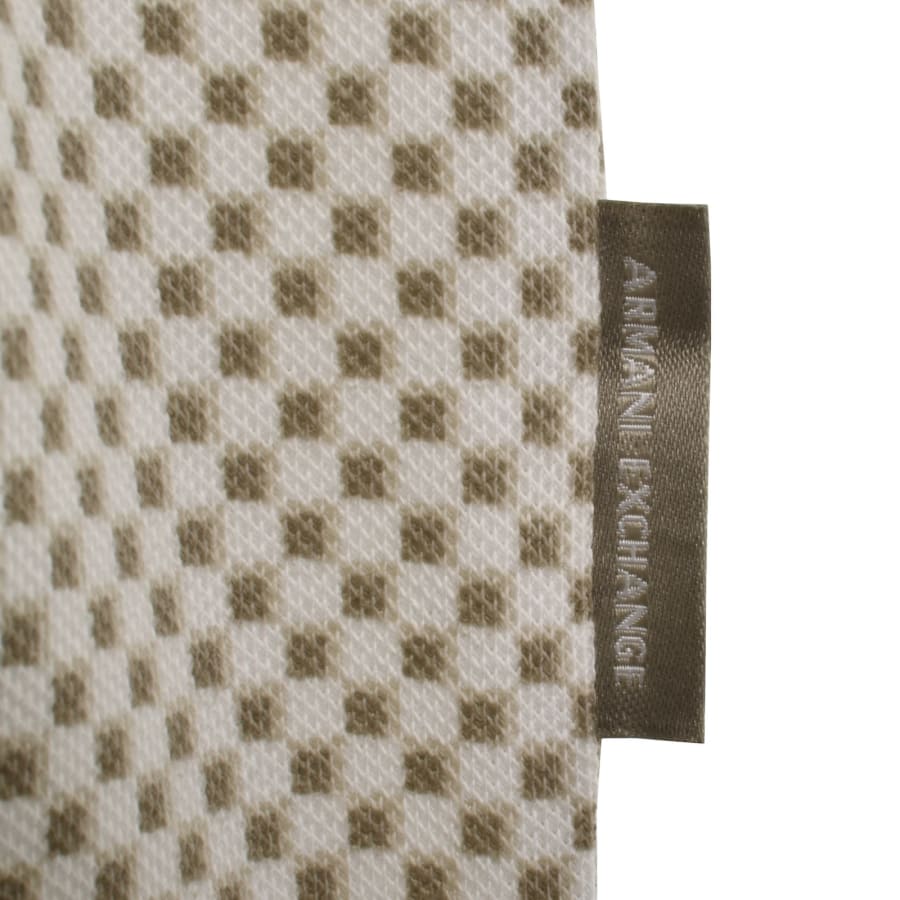 Image number 3 for Armani Exchange Patterned Polo T Shirt White