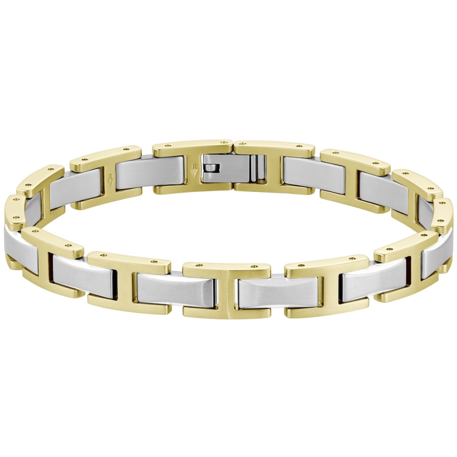 Image number 2 for BOSS Nolan Two Tone Linked Chain Bracelet Gold