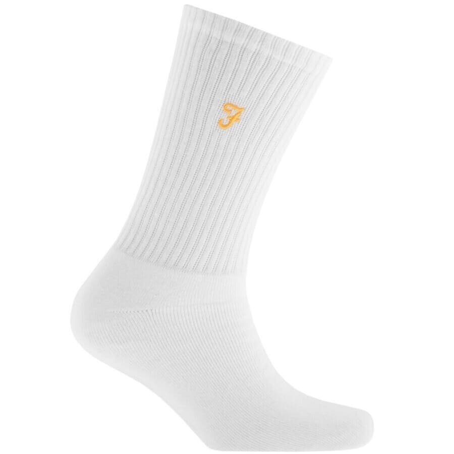 Image number 2 for Farah 5 Pack Ayres Socks White