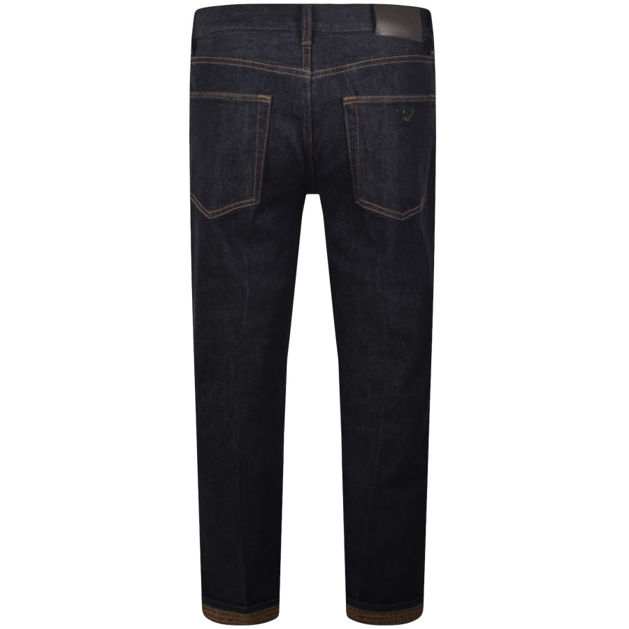Image number 3 for Emporio Armani J76 Straight Fit Jeans Blue