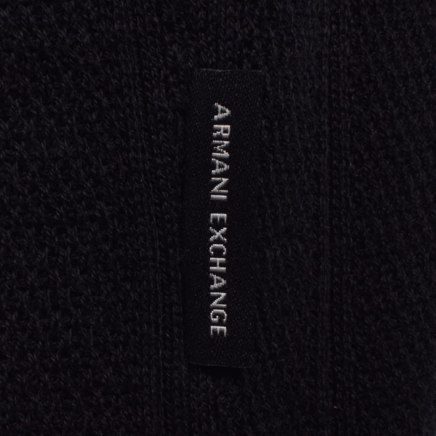 Image number 3 for Armani Exchange Knit Polo Jumper Navy