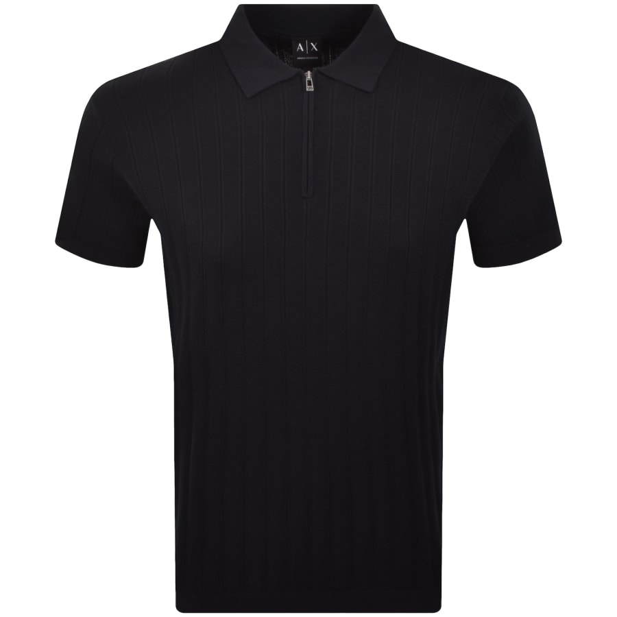 Image number 1 for Armani Exchange Knit Polo Jumper Navy