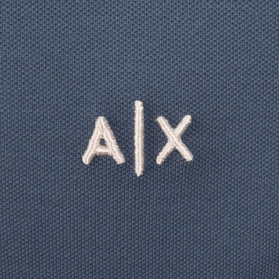 Image number 3 for Armani Exchange Polo T Shirt China Blue