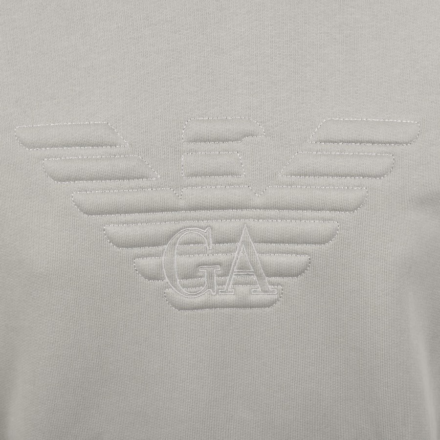 Image number 3 for Emporio Armani Eagle Logo Hoodie Grey