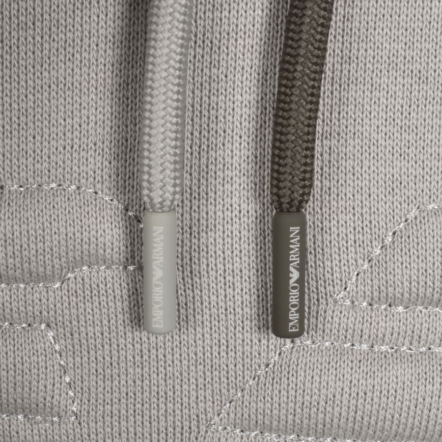 Image number 4 for Emporio Armani Eagle Logo Hoodie Grey