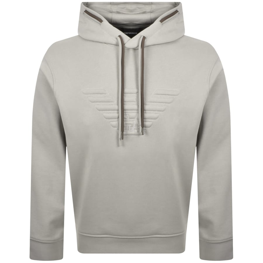 Image number 1 for Emporio Armani Eagle Logo Hoodie Grey