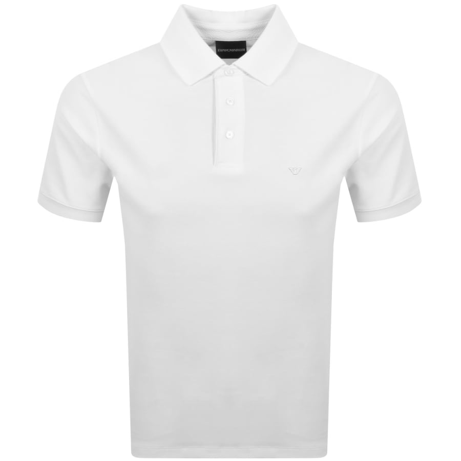 Image number 1 for Emporio Armani Short Sleeved Polo T Shirt White