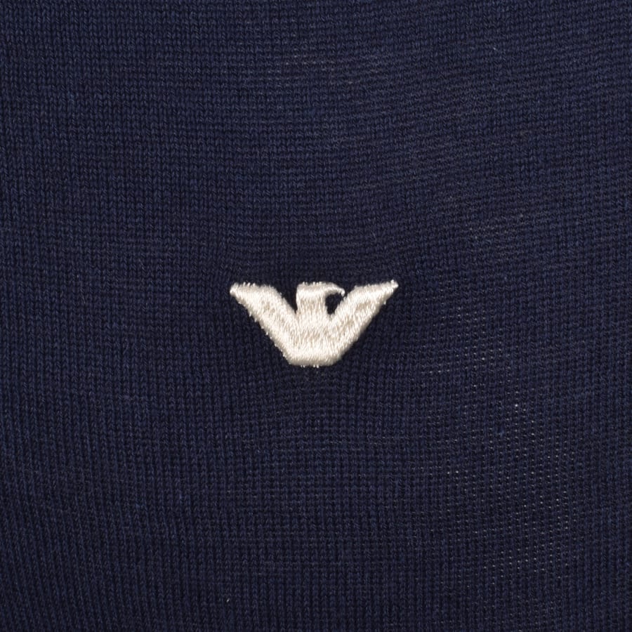 Image number 3 for Emporio Armani Knit Polo Blue