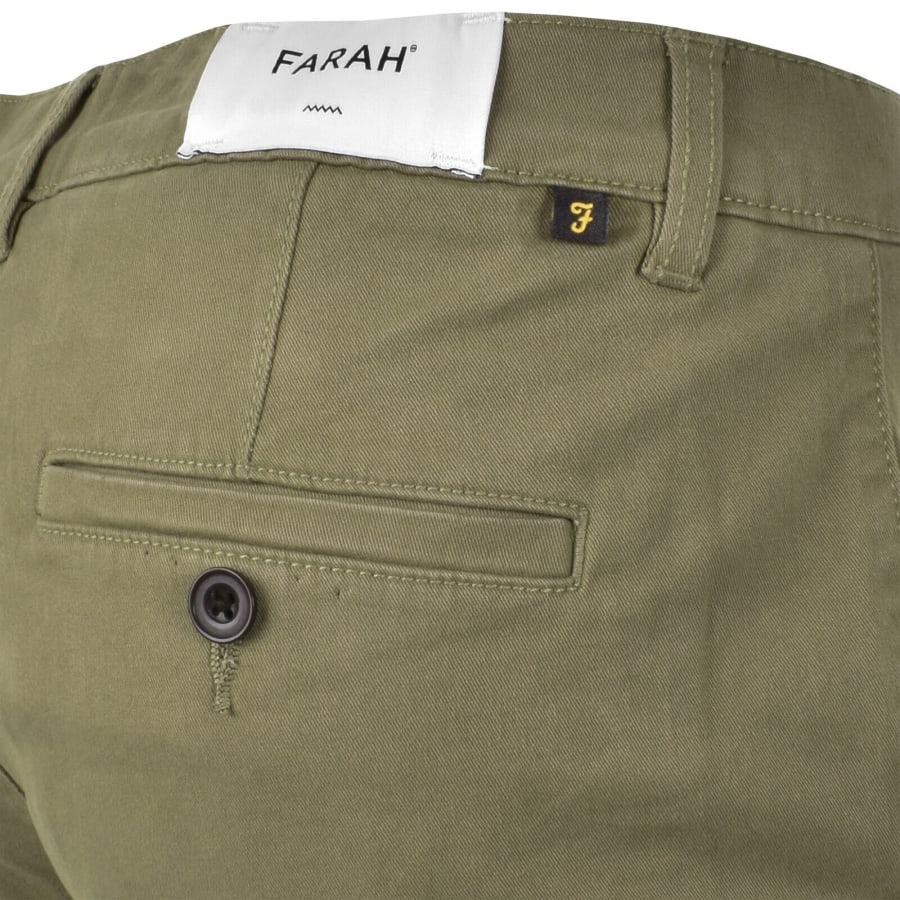 Image number 3 for Farah Hawk Twill Shorts Green