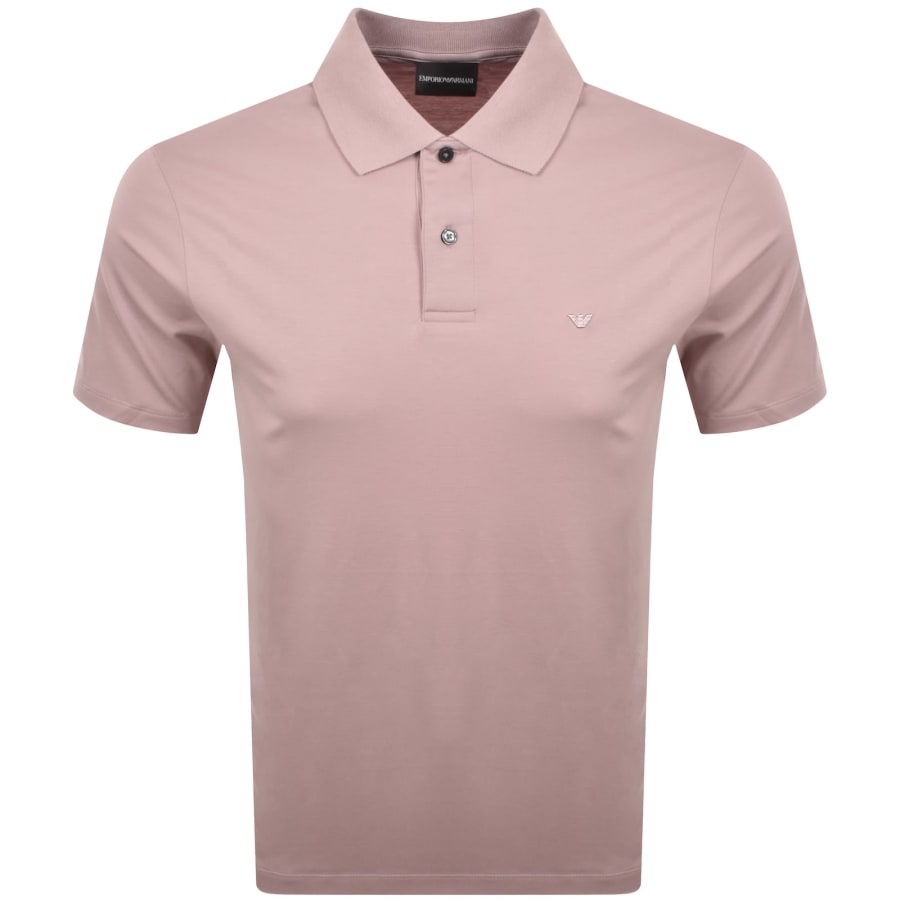 Image number 1 for Emporio Armani Short Sleeved Polo T Shirt Pink