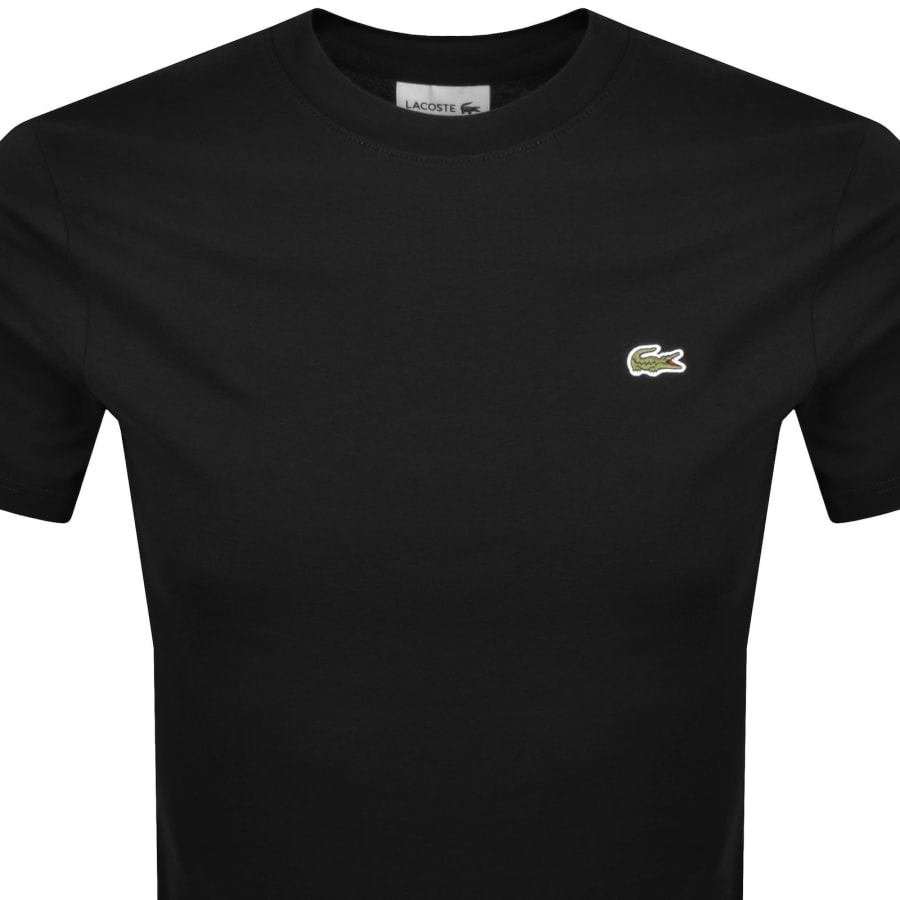 Image number 3 for Lacoste Logo Tape T Shirt Black