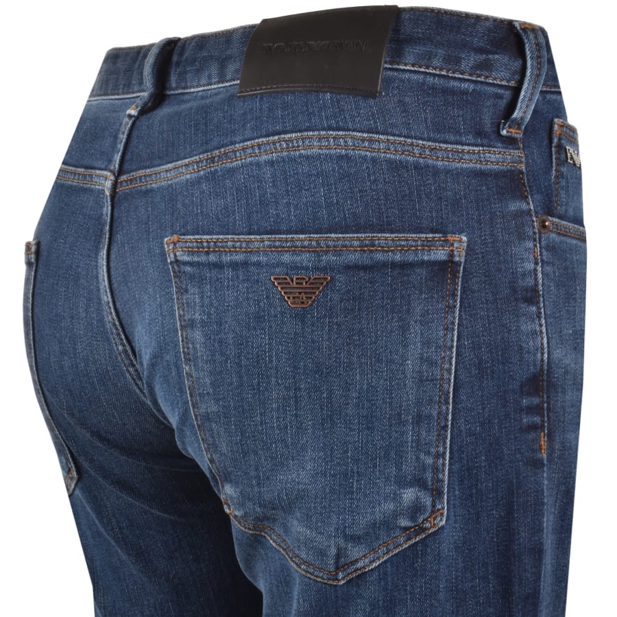 Image number 4 for Emporio Armani J45 Jeans Mid Wash Blue