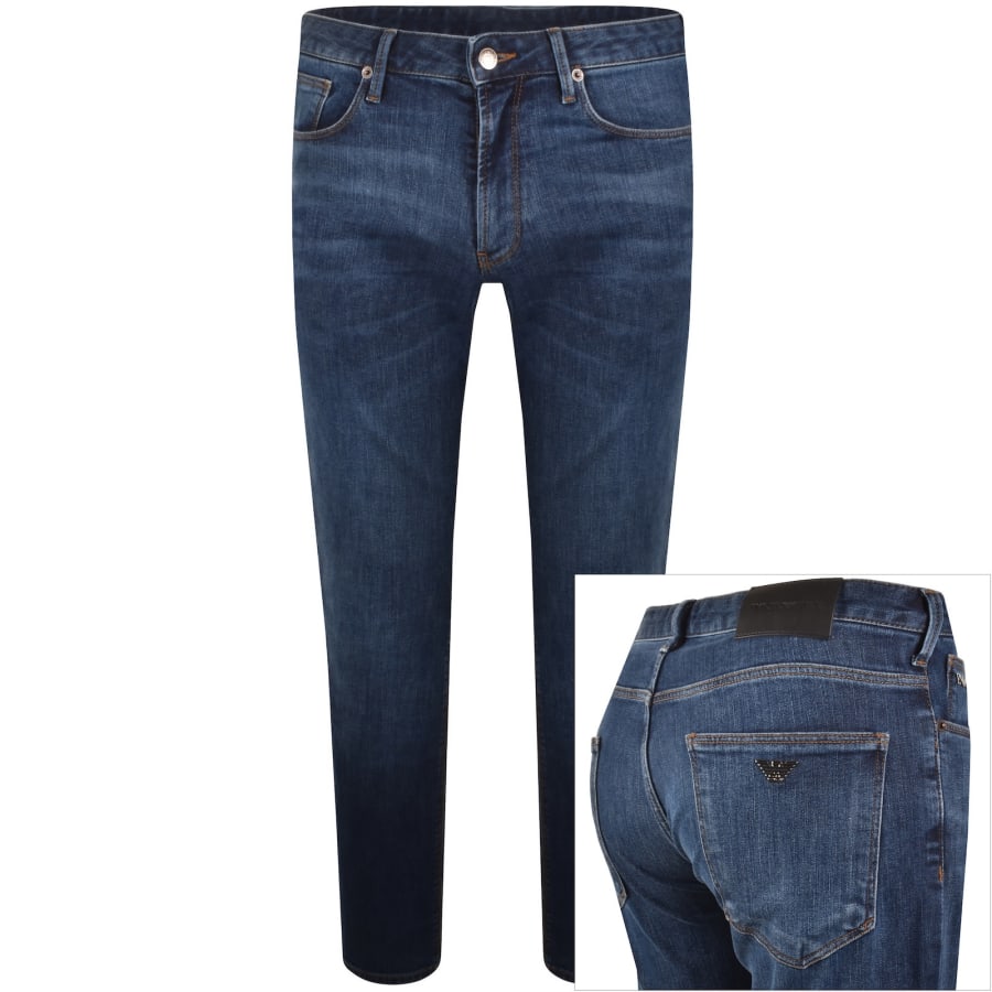 Image number 1 for Emporio Armani J06 Slim Fit Jeans Blue