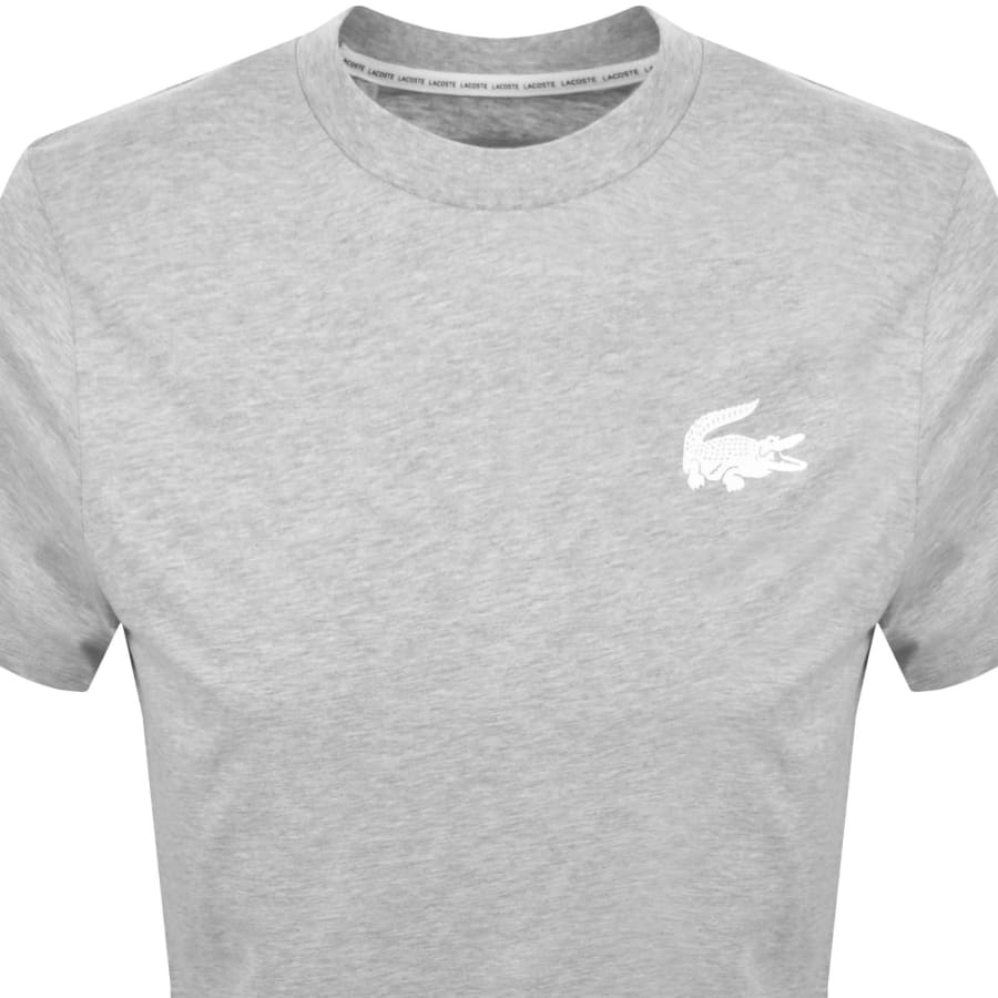 Image number 2 for Lacoste Loungewear Logo T Shirt Marl Grey
