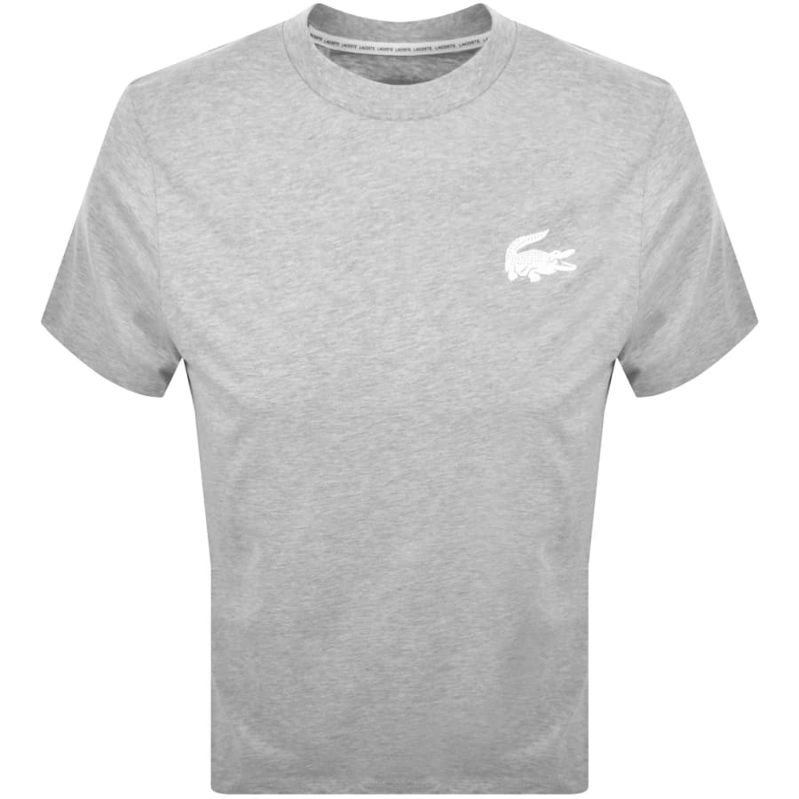 Image number 1 for Lacoste Loungewear Logo T Shirt Marl Grey