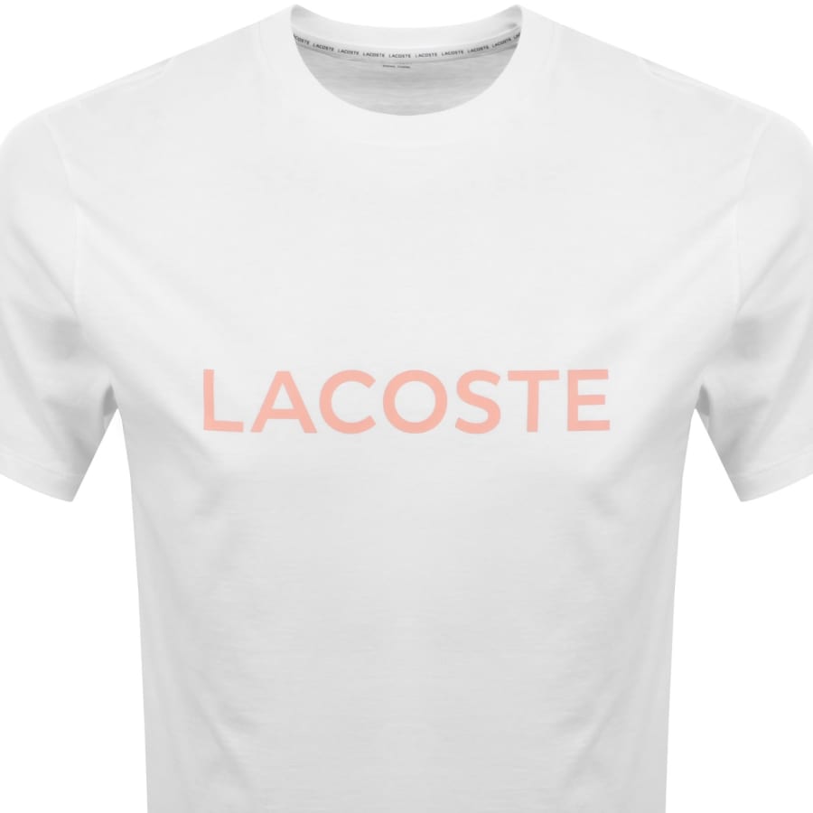 Image number 2 for Lacoste Loungewear Logo T Shirt White