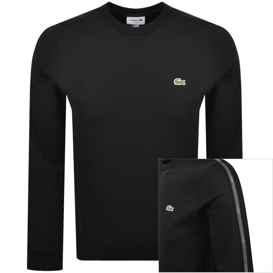 Image number 1 for Lacoste Sport Tape Sweatshirt Black