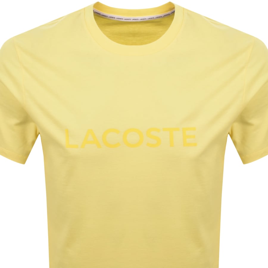 Image number 2 for Lacoste Loungewear Logo T Shirt Yellow