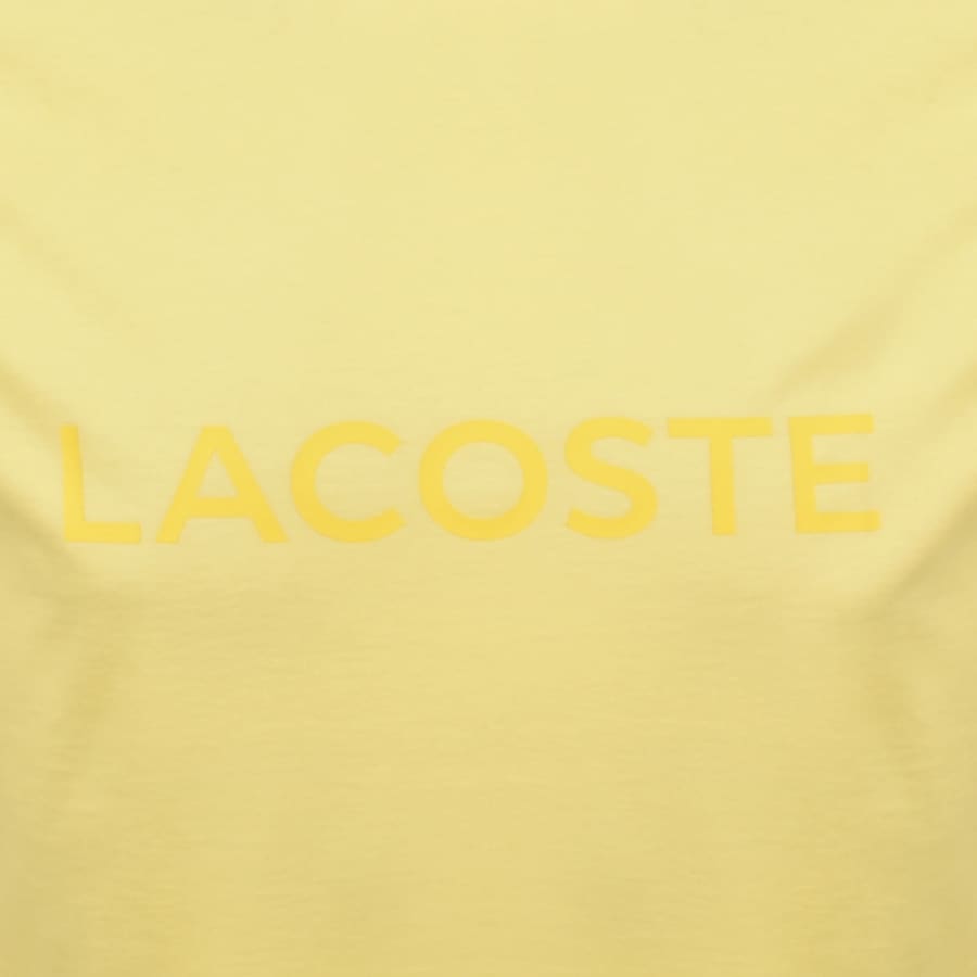 Image number 3 for Lacoste Loungewear Logo T Shirt Yellow