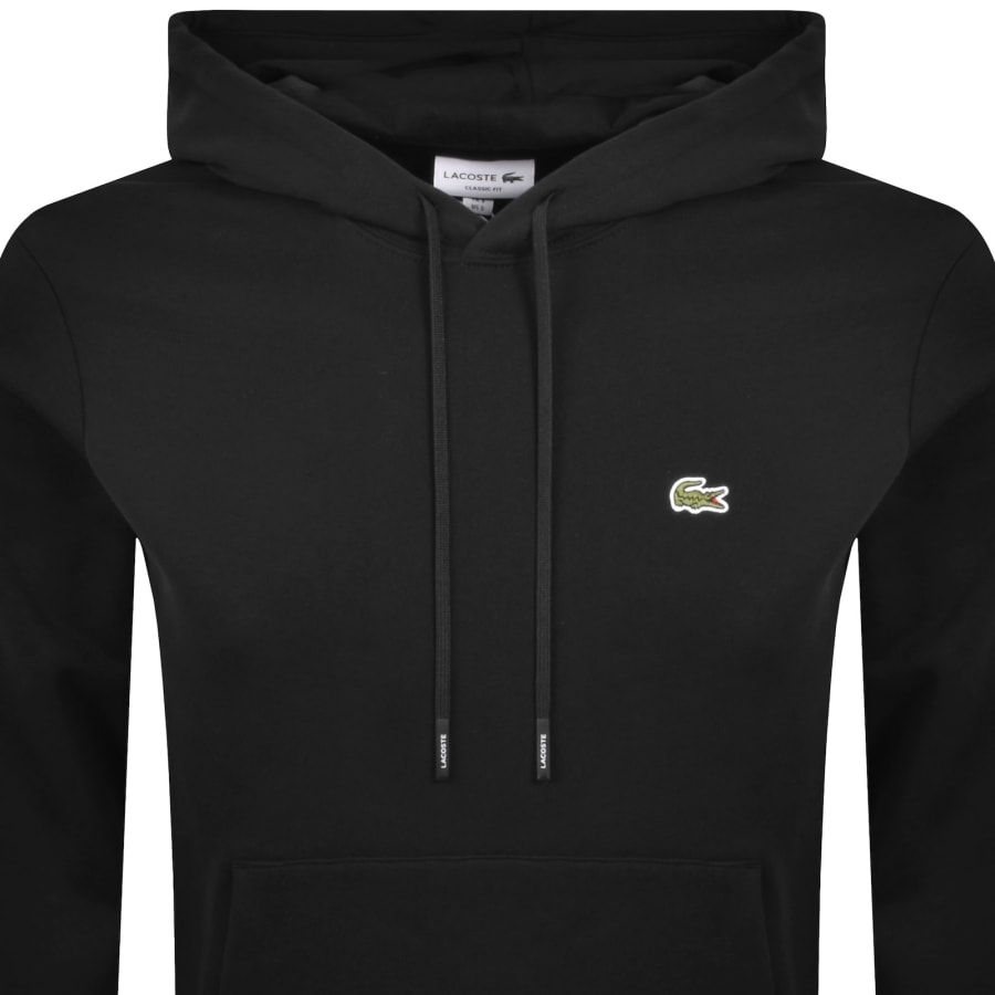 Image number 3 for Lacoste Tape Hoodie Black