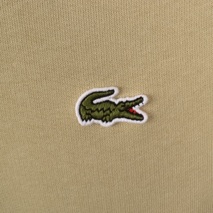 Image number 3 for Lacoste Core Logo Hoodie Beige