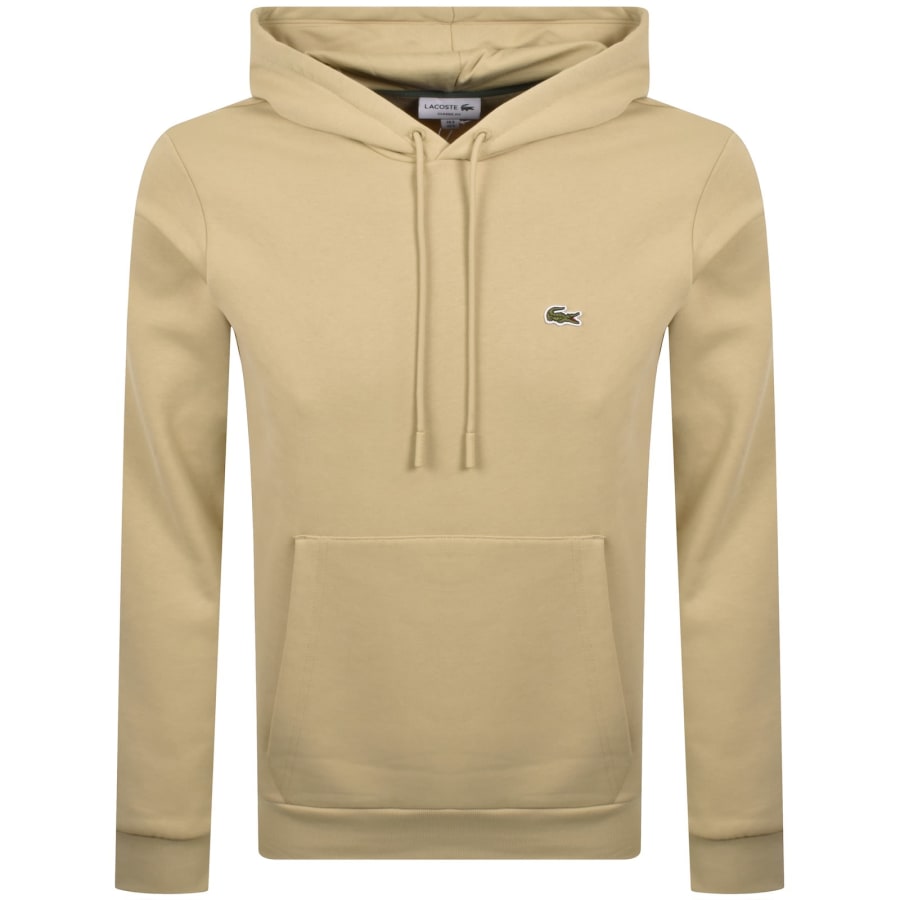 Image number 1 for Lacoste Core Logo Hoodie Beige
