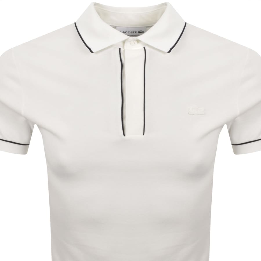 Image number 2 for Lacoste Tipped Polo T Shirt Off White