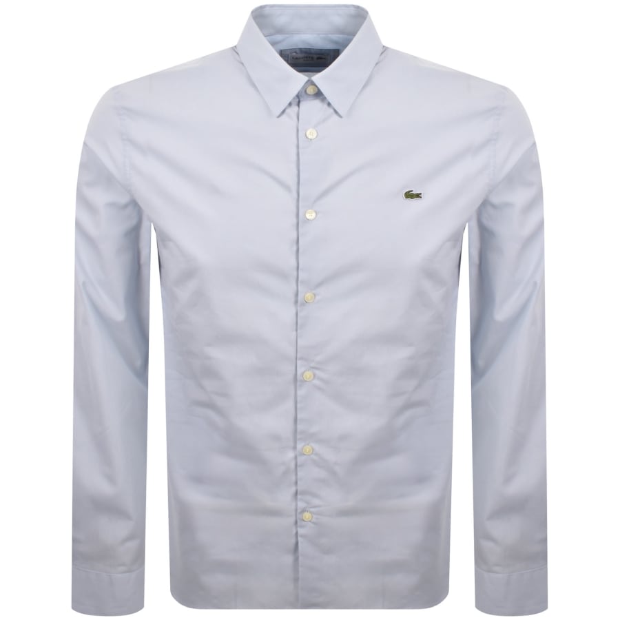 Image number 1 for Lacoste Slim Fit Long Sleeved Shirt Blue