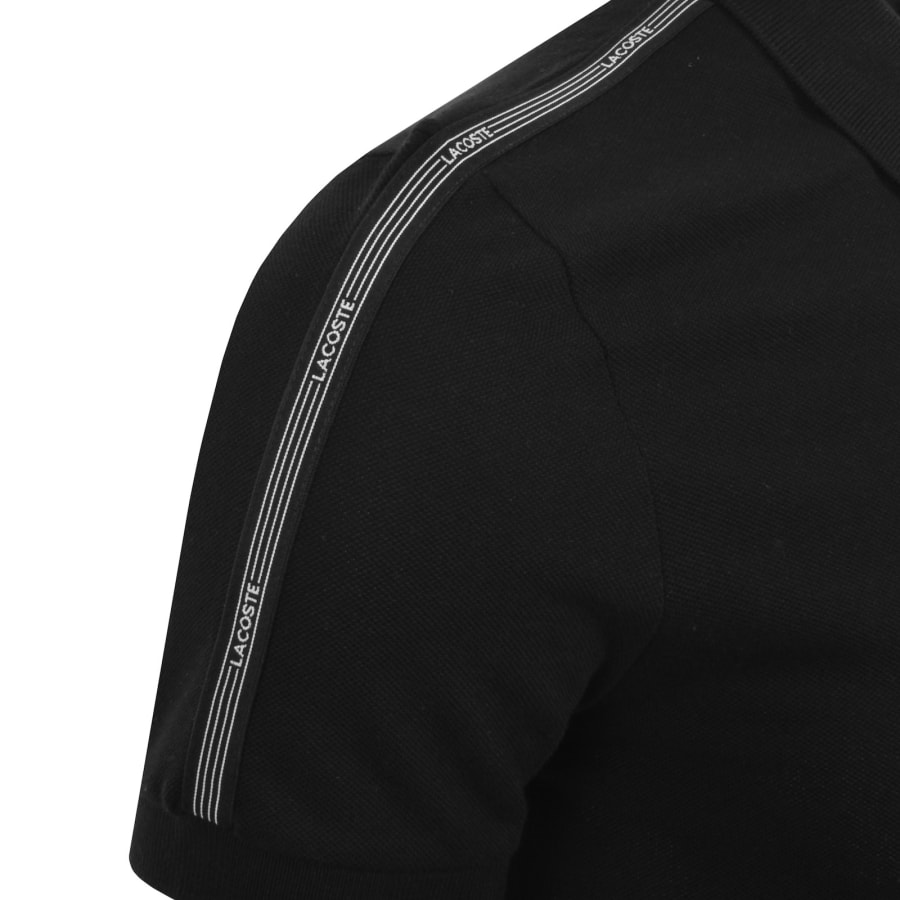 Image number 5 for Lacoste Tape Polo T Shirt Black