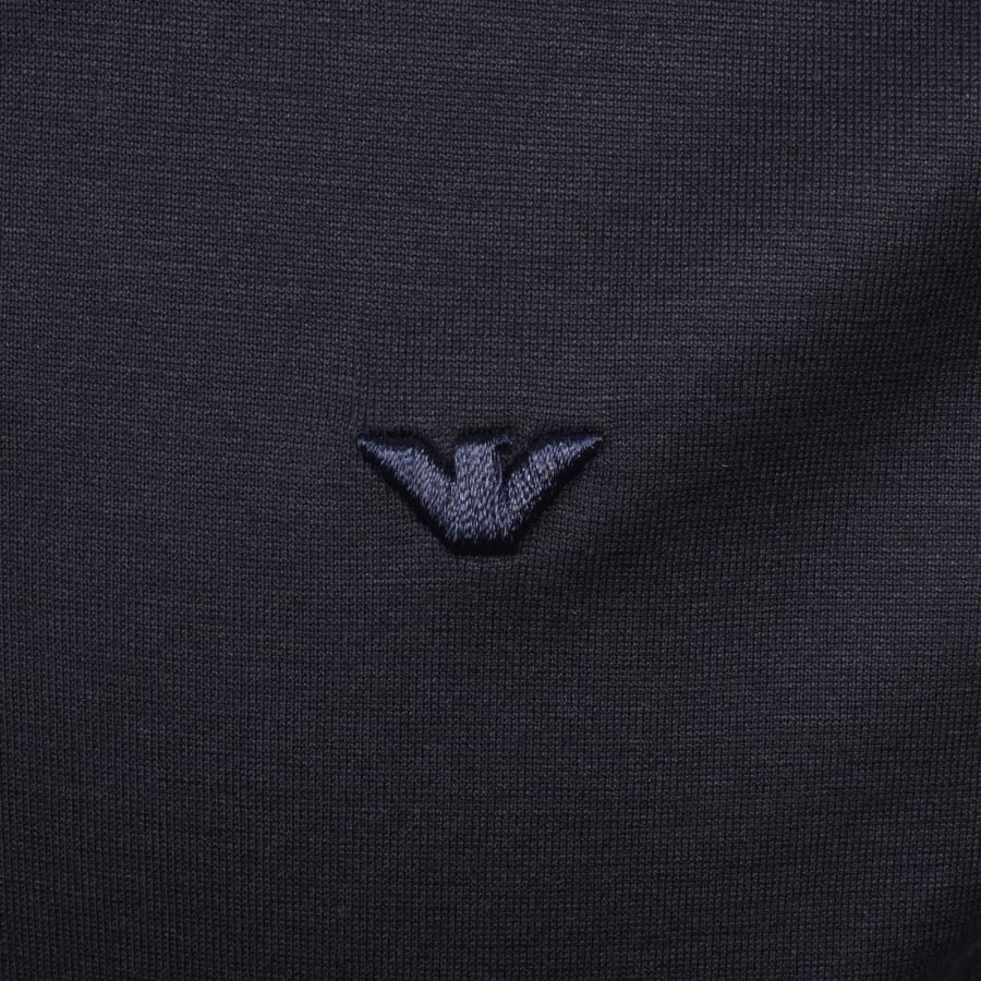 Image number 3 for Emporio Armani Long Sleeved Polo T Shirt Navy