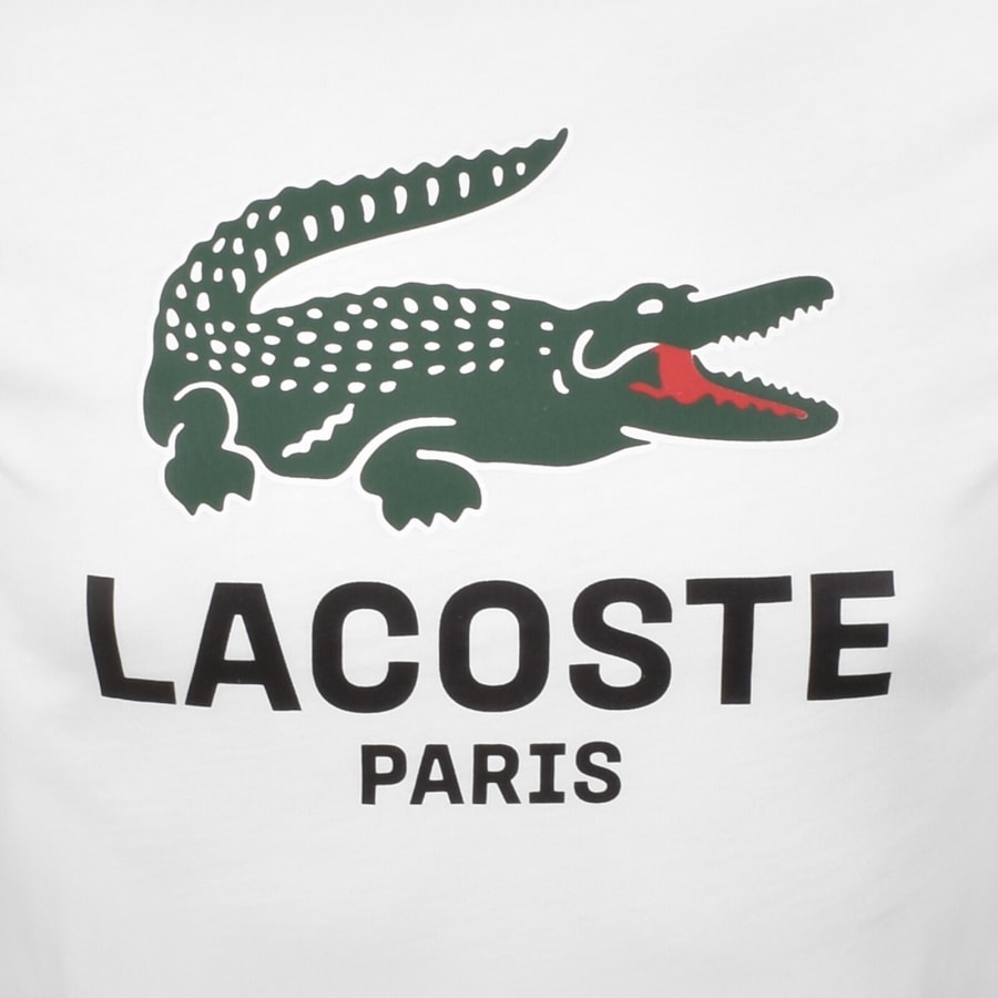 Image number 3 for Lacoste Paris Logo T Shirt White