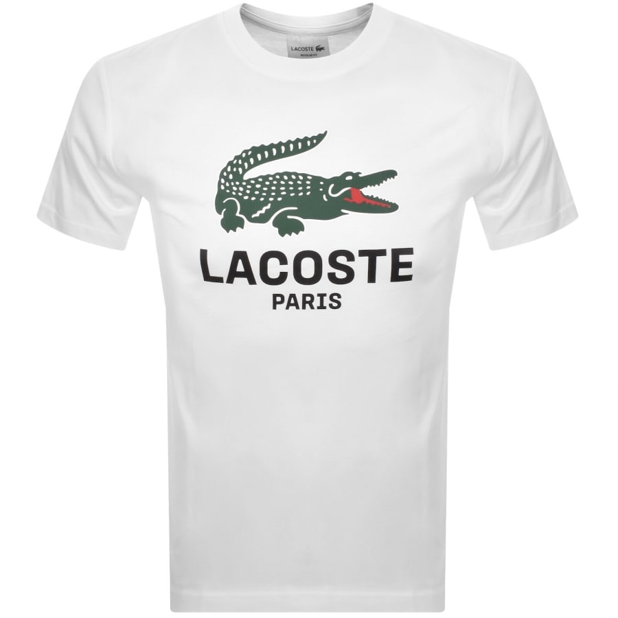 Image number 1 for Lacoste Paris Logo T Shirt White