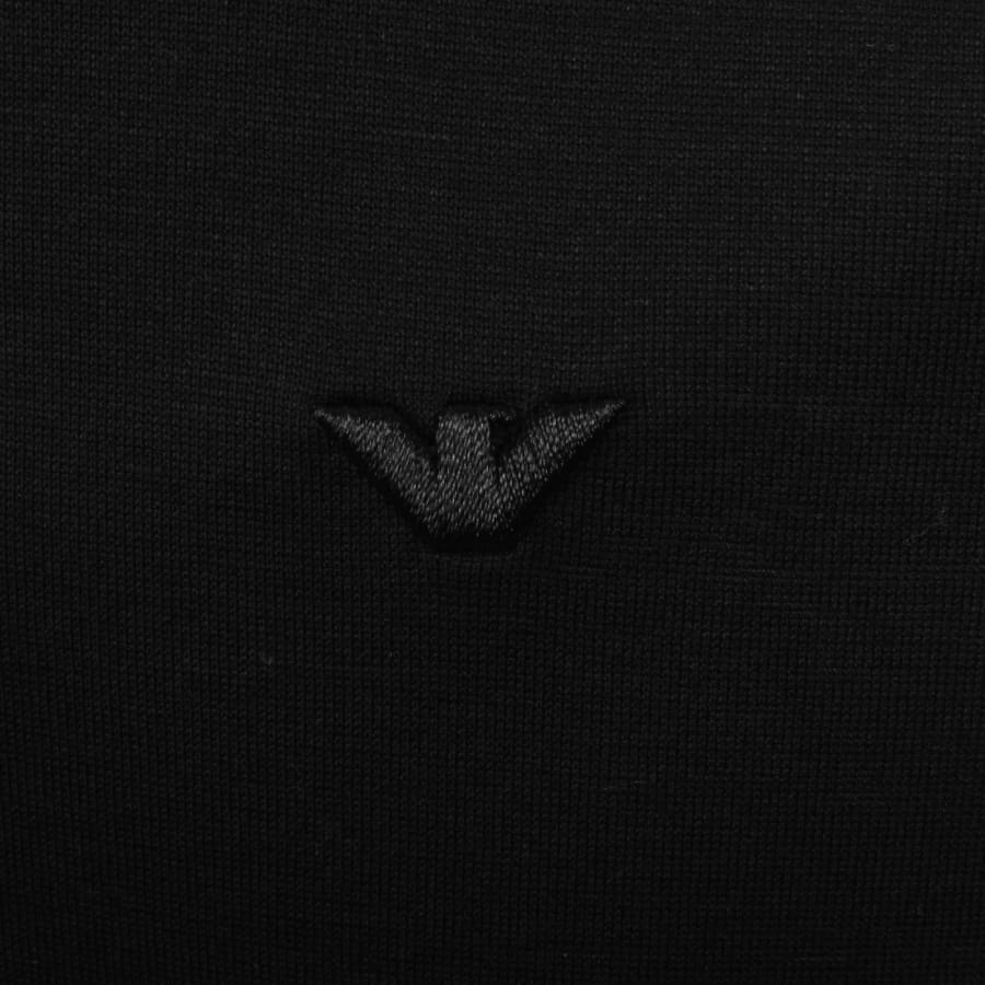 Image number 3 for Emporio Armani Long Sleeved Polo T Shirt Black