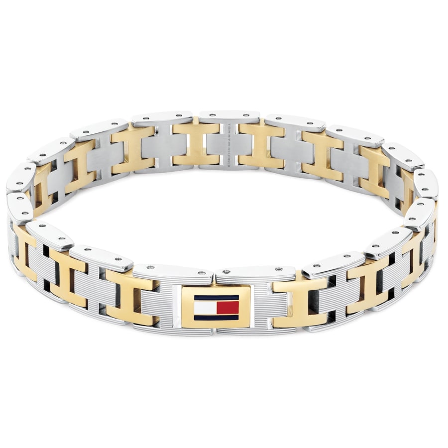 Image number 1 for Tommy Hilfiger Two Tone Bracelet Silver