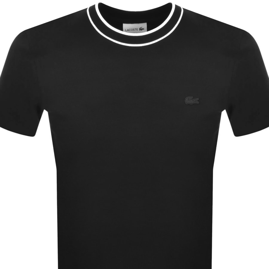 Image number 2 for Lacoste Crew Neck Pique T Shirt Black
