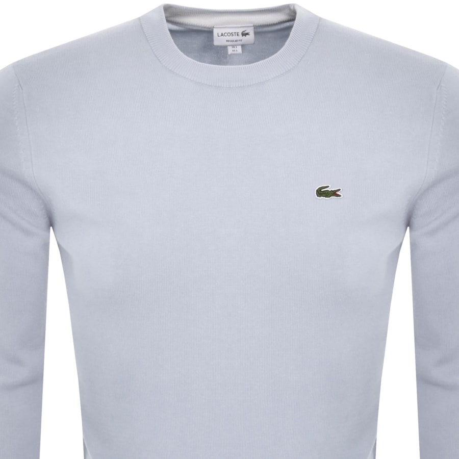 Image number 2 for Lacoste Crew Neck Knit Jumper Blue