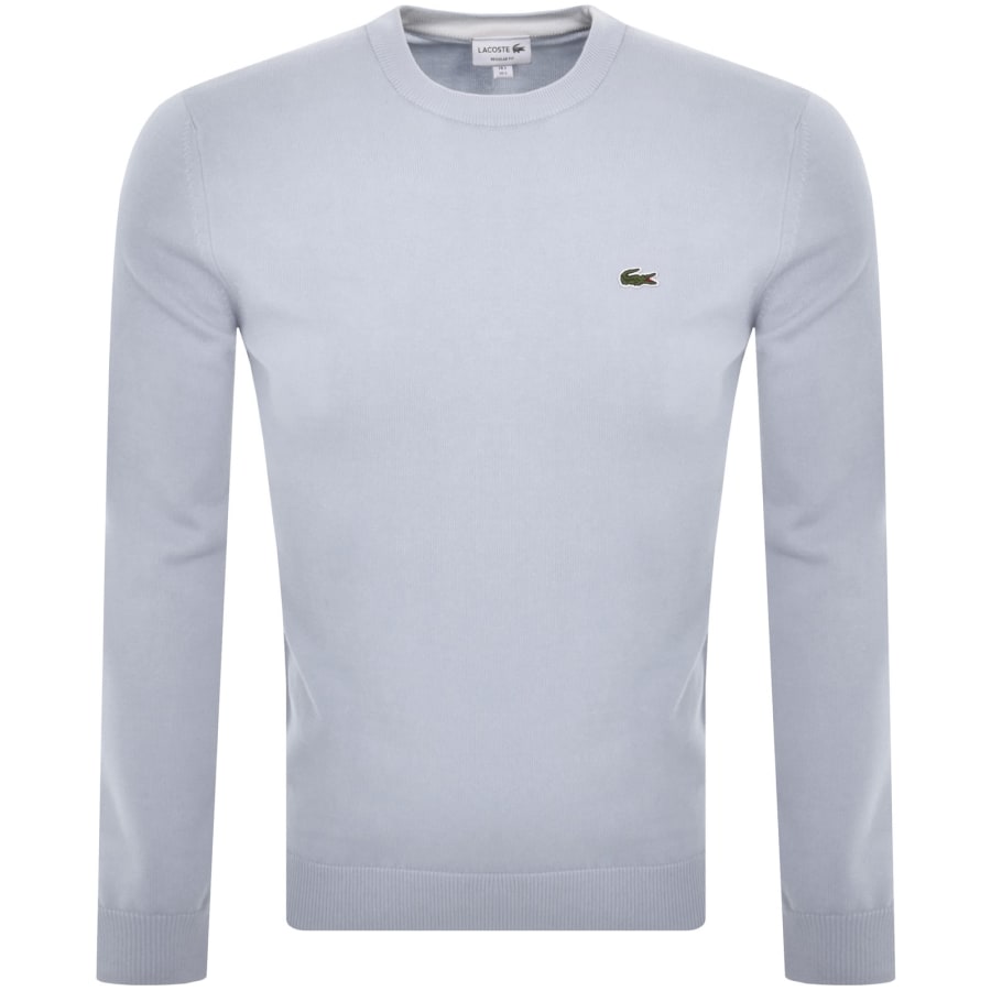 Image number 1 for Lacoste Crew Neck Knit Jumper Blue