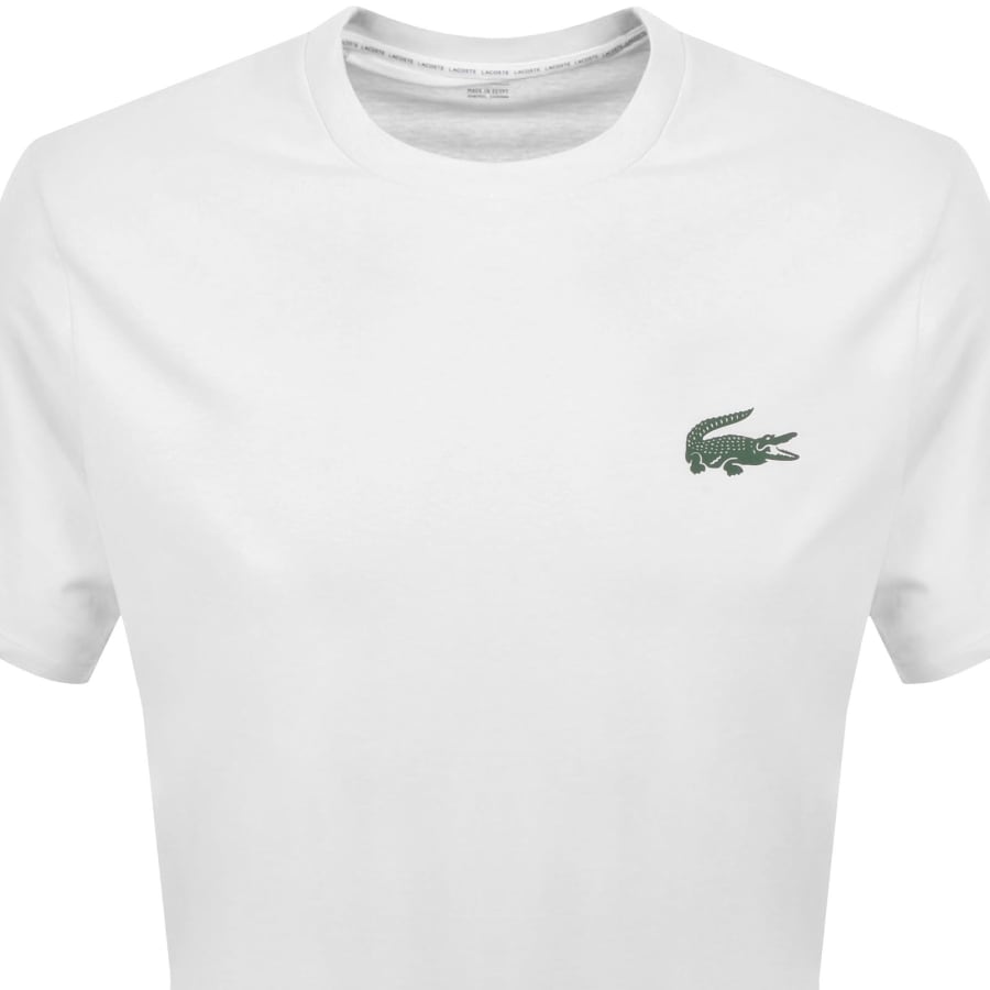 Image number 2 for Lacoste Loungewear Logo T Shirt White