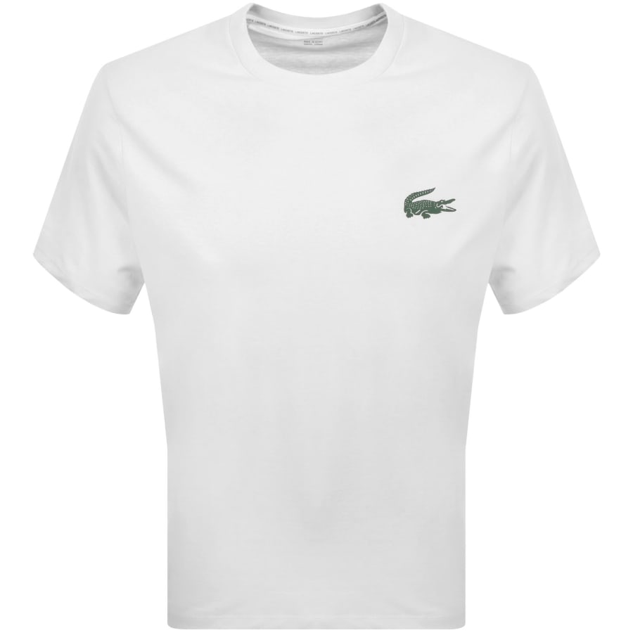 Image number 1 for Lacoste Loungewear Logo T Shirt White