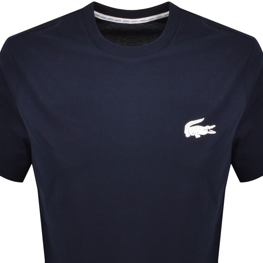 Image number 2 for Lacoste Loungewear Logo T Shirt Navy