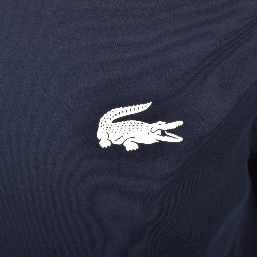 Image number 3 for Lacoste Loungewear Logo T Shirt Navy
