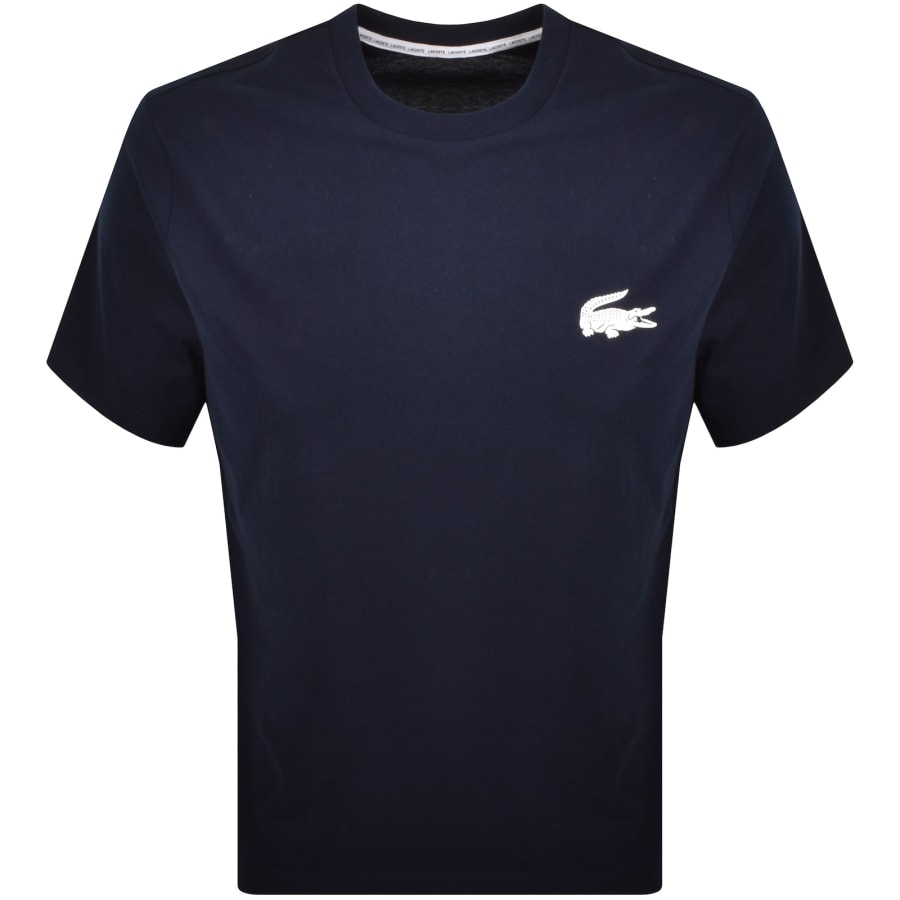 Image number 1 for Lacoste Loungewear Logo T Shirt Navy
