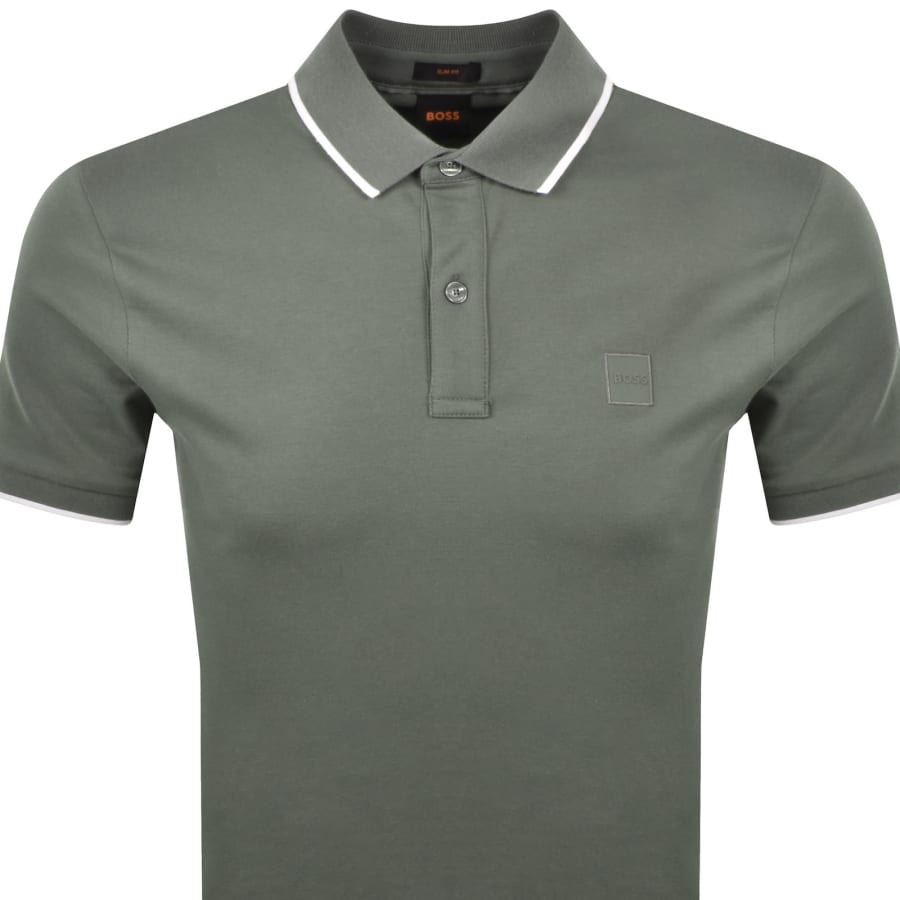 Image number 2 for BOSS Passertip Polo T Shirt Grey