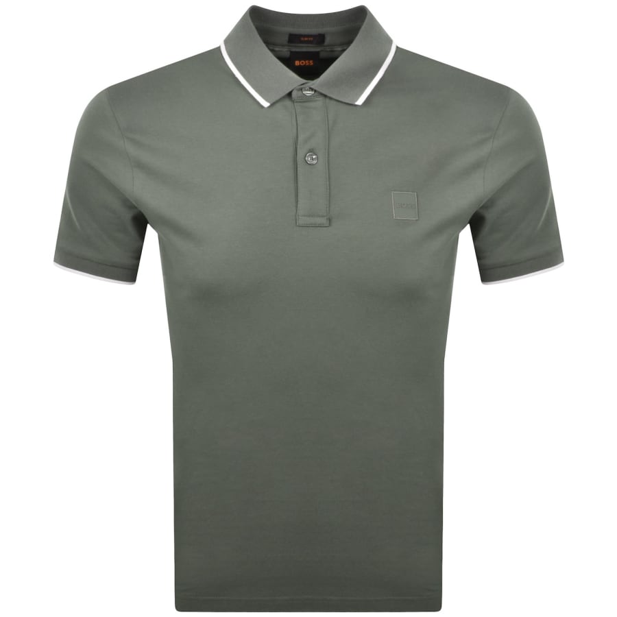 Image number 1 for BOSS Passertip Polo T Shirt Grey