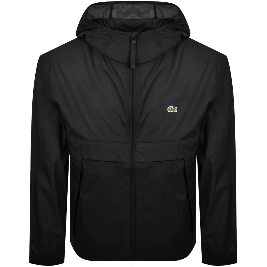 Image number 1 for Lacoste Water Repellent Packable Jacket Black