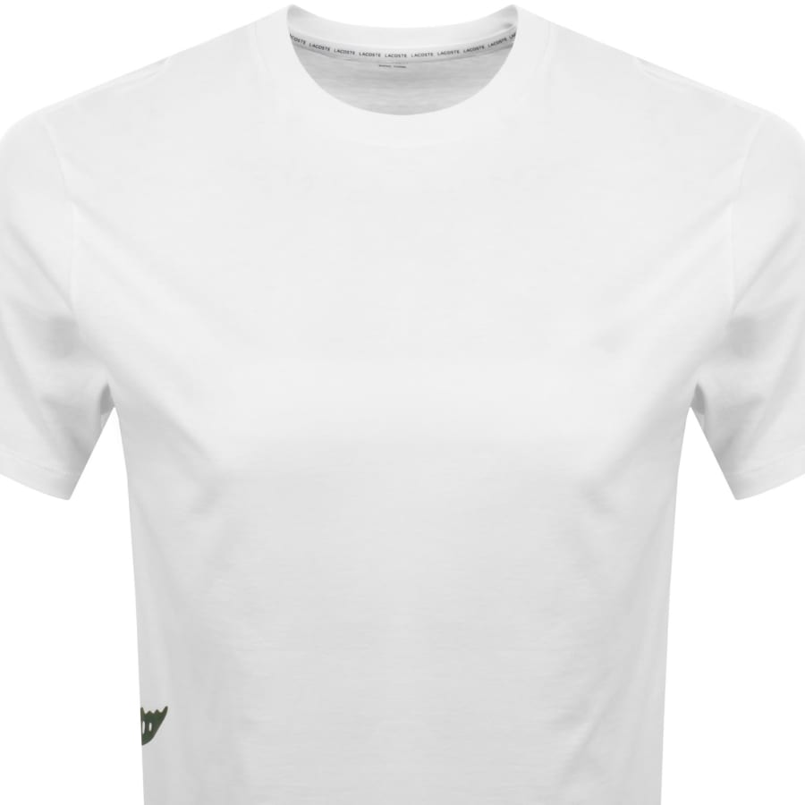 Image number 2 for Lacoste Loungewear Logo T Shirt White