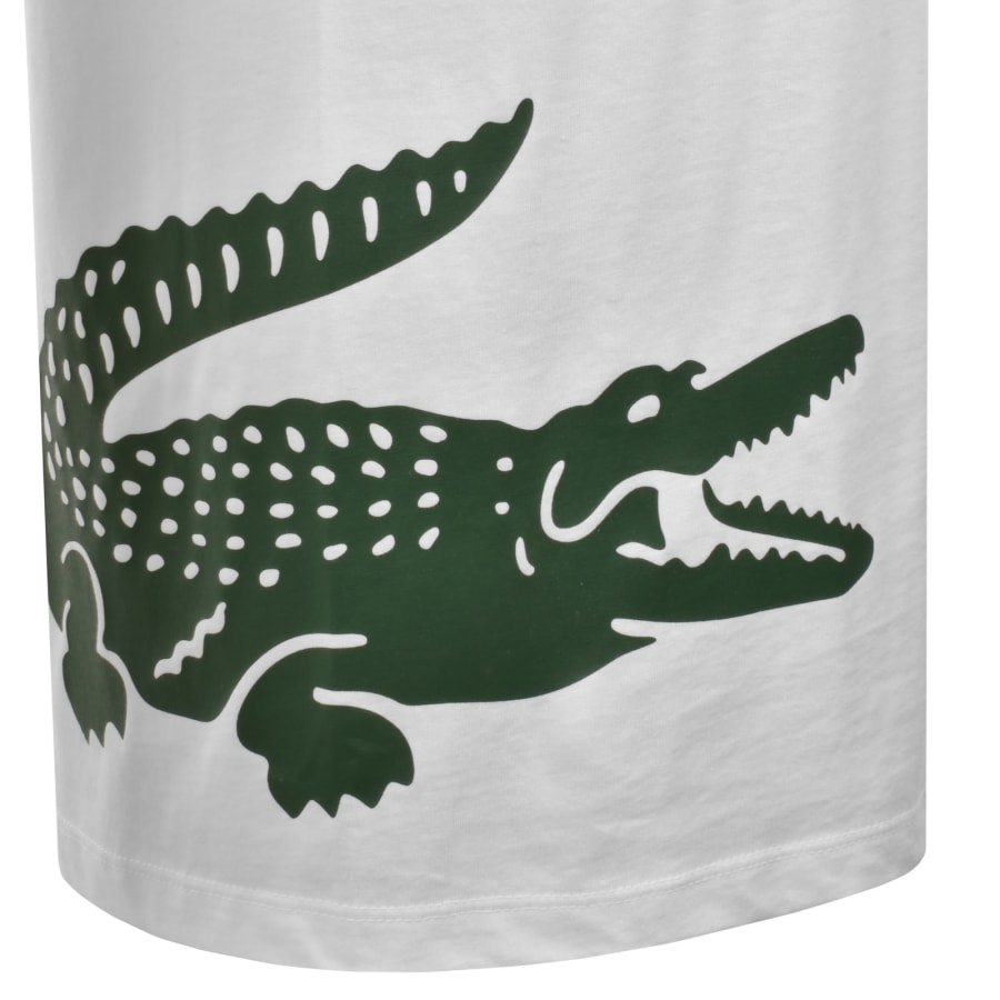 Image number 3 for Lacoste Loungewear Logo T Shirt White