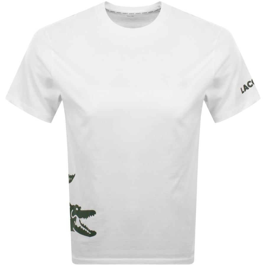 Image number 1 for Lacoste Loungewear Logo T Shirt White